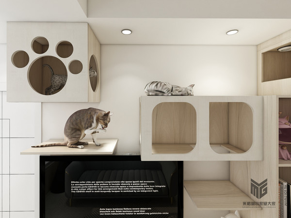 電視櫃貓舍設計