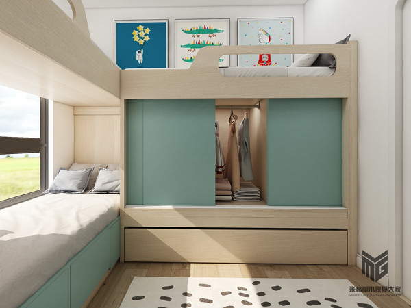 6×9尺兒童房四床設計