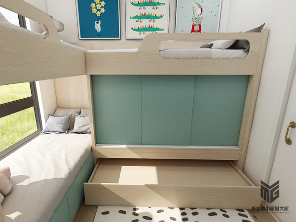 6×9尺兒童房四床設計