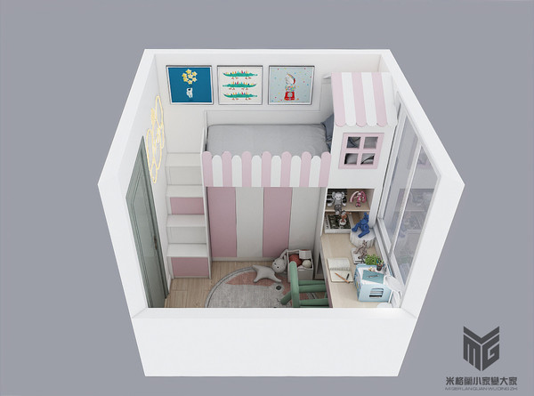 小房间7*6尺女孩房設計
